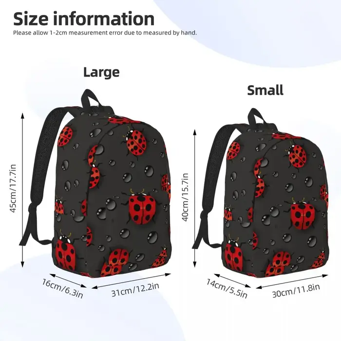 Sac à dos CÔTÉ cinelles rouges avec gouttes d'eau
