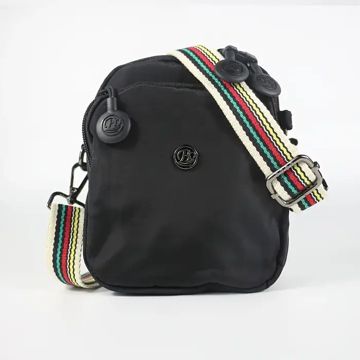 Sac à bandoulière pour femmes, sac à main pour téléphone portable, matériau en Nylon, 3 poches, ferm