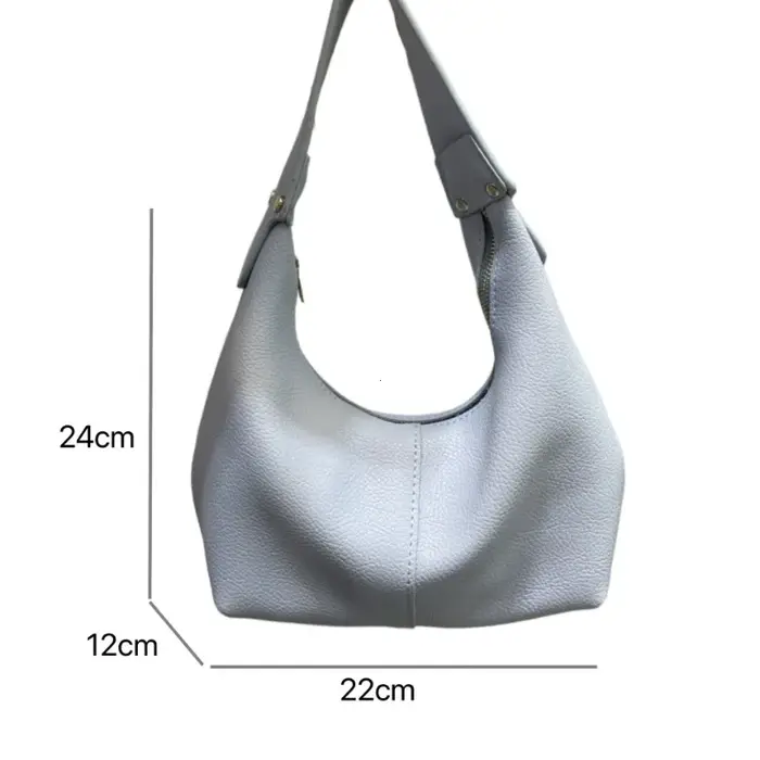 Femmes Vintage sous les bras sac en cuir PU souple Hobo sacs à bandoulière nouvelle couleur unie décontracté aisselle sac à main filles en plein air quotidien sac fourre-tout