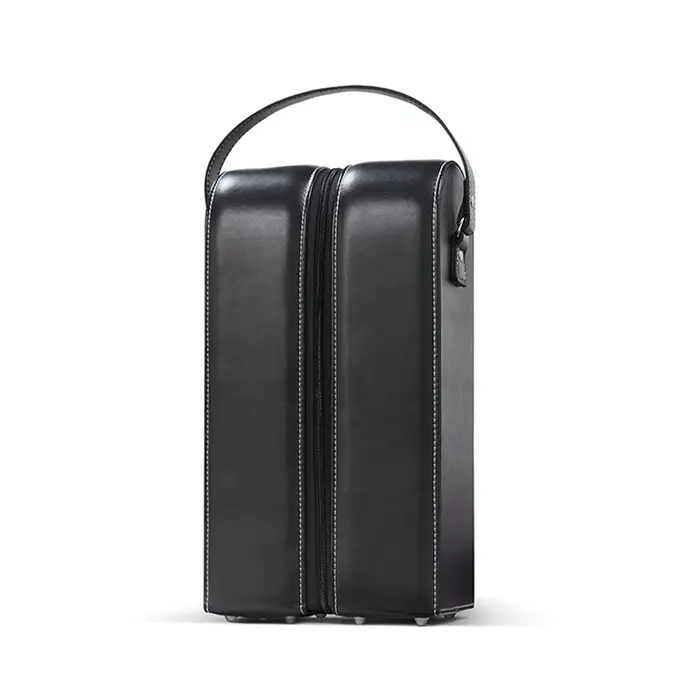 Sac cadeau élégant, fourre-tout à double fermeture éclair pour bouteille