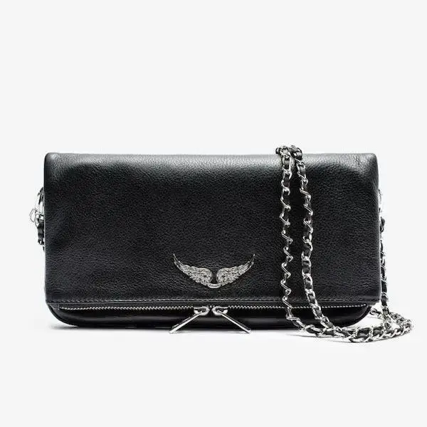 Sac à bandoulière exquis de style français pour femme, sac messager tendance avec chaîne en diamant