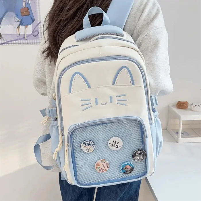 Kawaii Transparent Ita sac à dos grande capacité double bandoulière