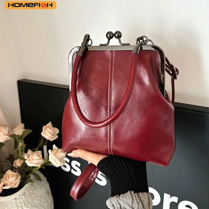 Sac à main marron de Style Vintage pour femmes