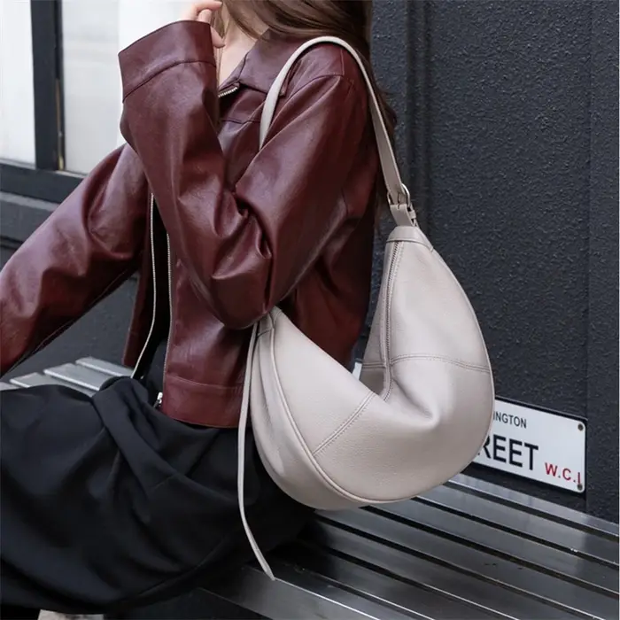 Sacs Hobo en cuir véritable BURMINSA pour femmes