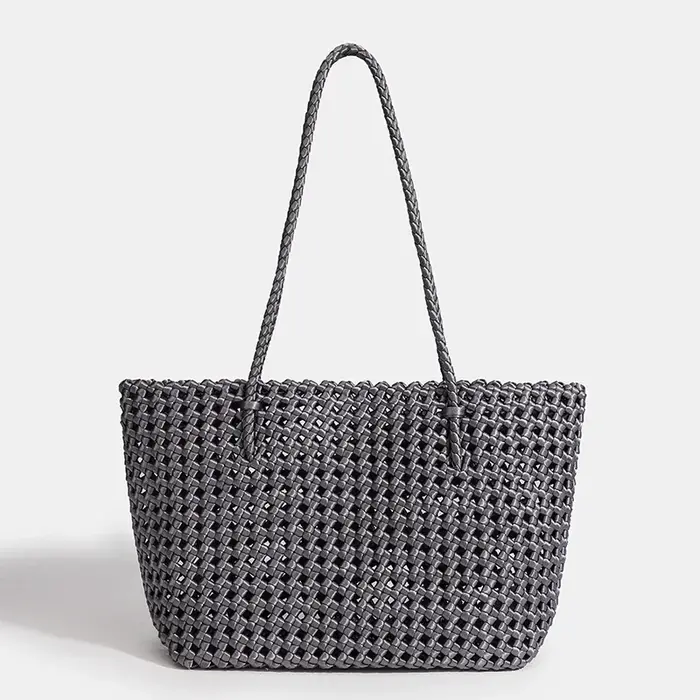 Sac seau en Nylon pour femmes, sac à main à bandoulière tissé, fourre-tout de luxe de styliste, tail
