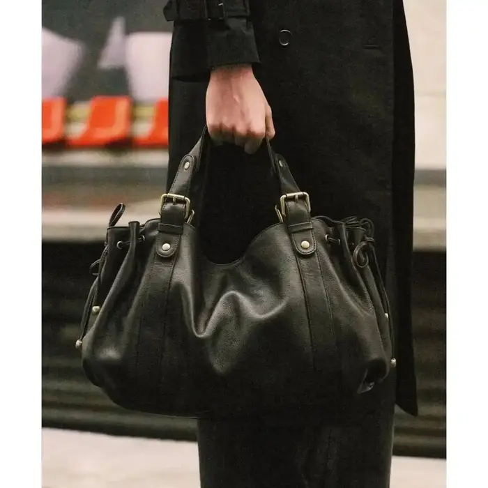 Sac à main 24H pour femme, à la fois intemporel et décontracté, sac fourre-tout noir à la mode
