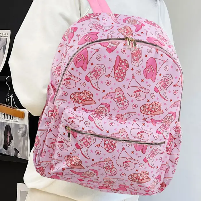 Sac à dos en Nylon rose West Cowboy pour filles