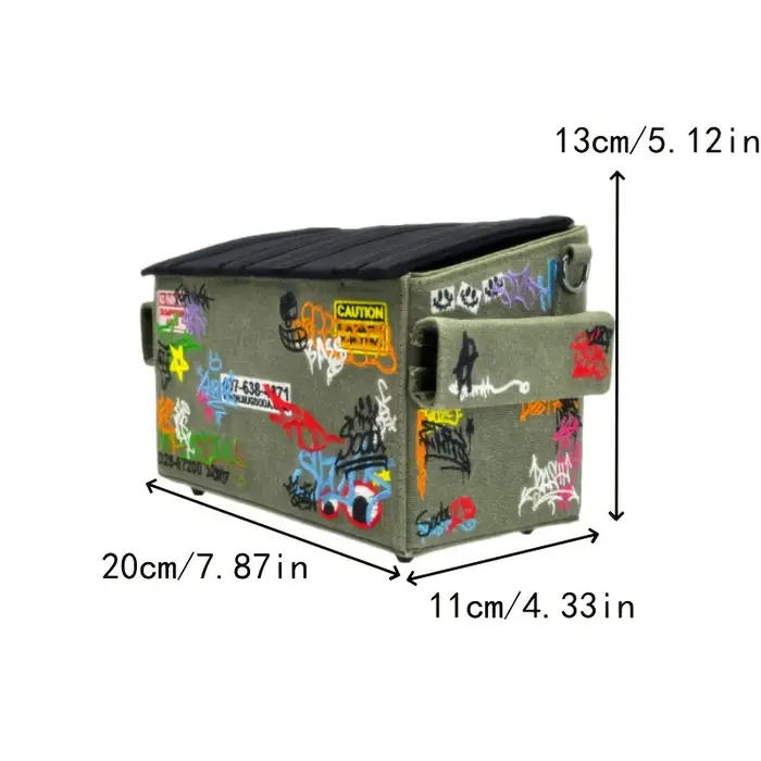 Sac à bandoulière à thème Anime avec broderie graffiti 3D