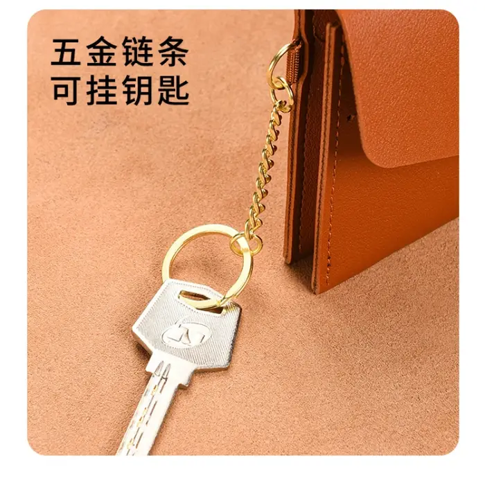 Portefeuille en cuir souple pour femmes, Long portefeuille, pochette pour téléphone portable, porte-carte de crédit, porte-monnaie avec porte-clés