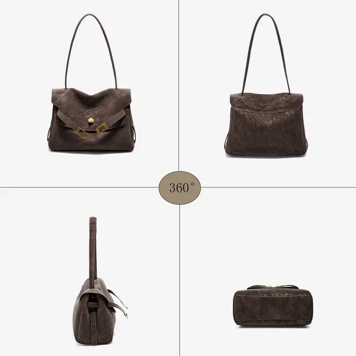 Sac à bandoulière en cuir FOXER pour femme, nouvelle collection printemps 2026, sac fourre-tout gran