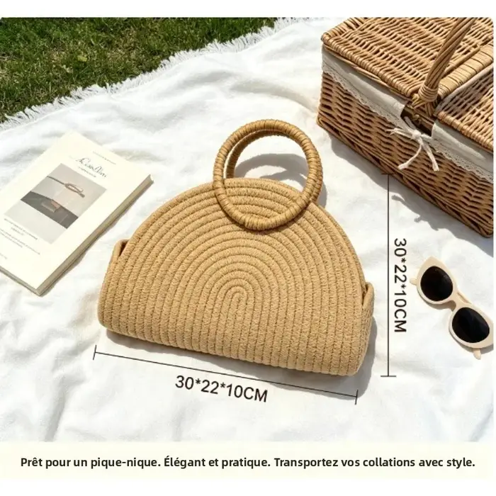 Sac à main tissé tendance 2026 pour femme – Sac bandoulière mini polyvalent et spacieux
