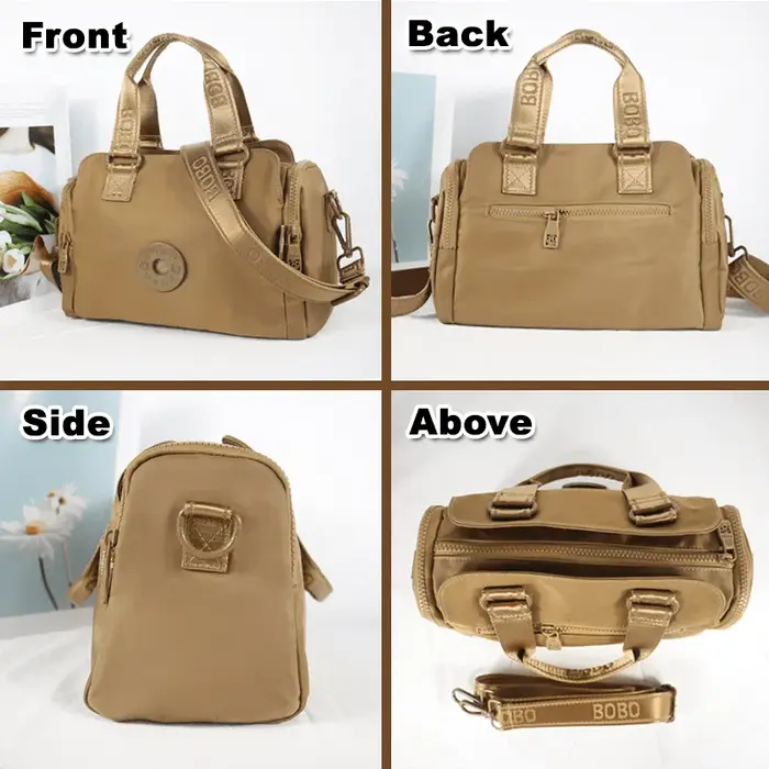 Sac à bandoulière pour femmes à la mode, sac à main, matériau en nylon lisse et durable, poche magné