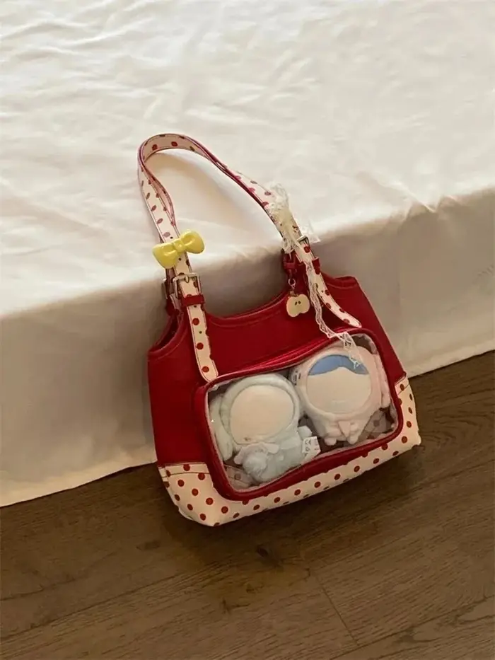 Doux Transparent Ita sacs pour Femme point imprimé pomme Sac à bandoulière sous les bras Bolso beau Sac