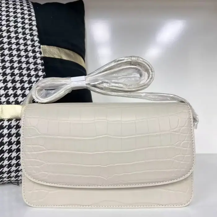 1 sac à bandoulière en cuir de Crocodile véritable de petite taille pour femmes sac