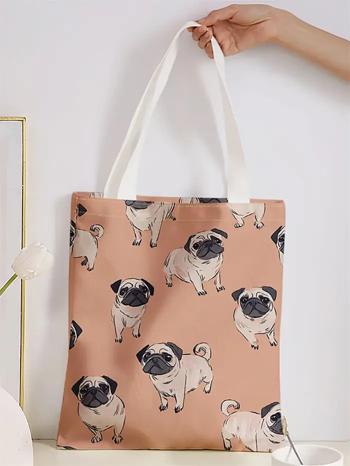 Sac à main décontracté imprimé motif chien de dessin animé