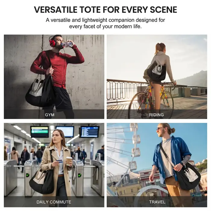 Sac fourre-tout pliable à cordon de serrage
