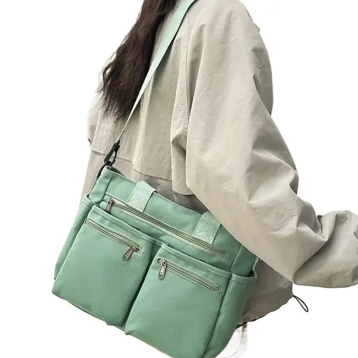 Sacs à main en toile à fermeture éclair pour femmes