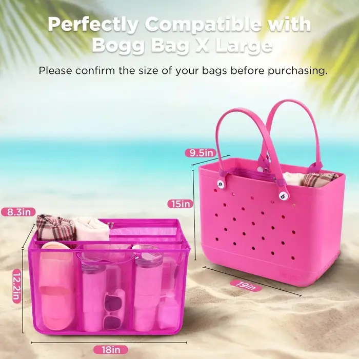 Organisateur de sac de plage compatible avec les sacs Bogg Bag taille M-L