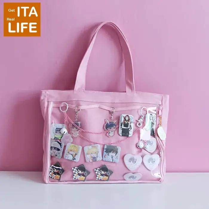 Italife violet Ita sac grand avec insérer femmes Lolita bandoulière Kawaii sac clair cartable pour a