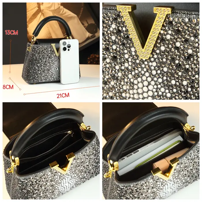 Sacs à main de luxe en diamant pour femmes