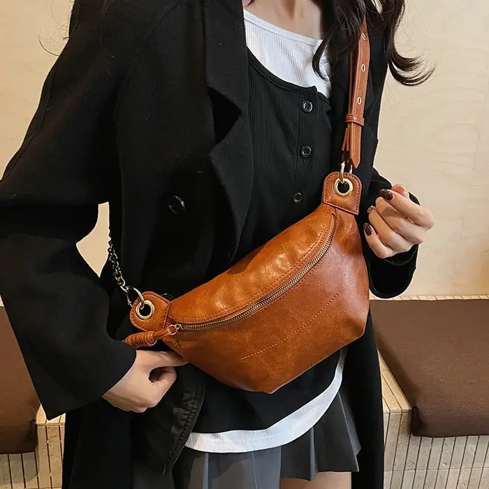 Sac de taille tendance pour femmes en cuir Pu Fanny