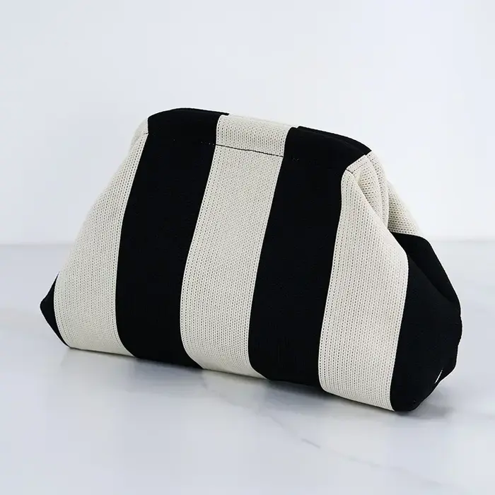 Pochette de plage d'été pour femmes, sacs à main tressés au crochet, bourses ogo Dumpling, ruché, mi