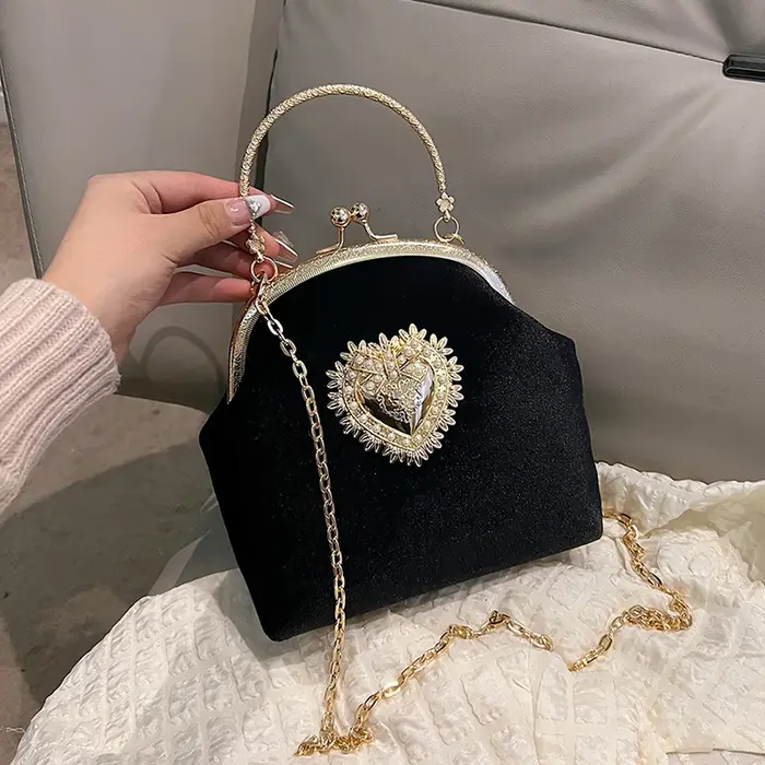 Sac à bandoulière en velours de luxe pour femmes, sacs de dîner de fête, mode dames élégantes formel