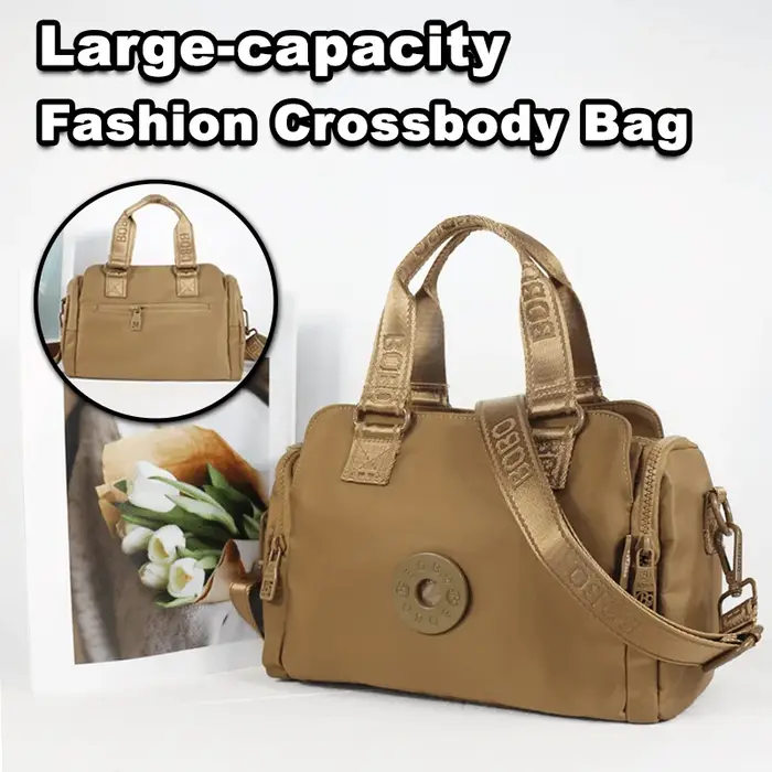 Sac à bandoulière pour femmes à la mode, sac à main, matériau en nylon lisse et durable, poche magné