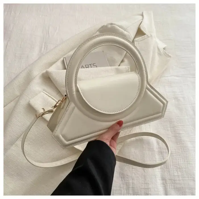 Sac fourre-tout élégant en cuir PU de couleur unie