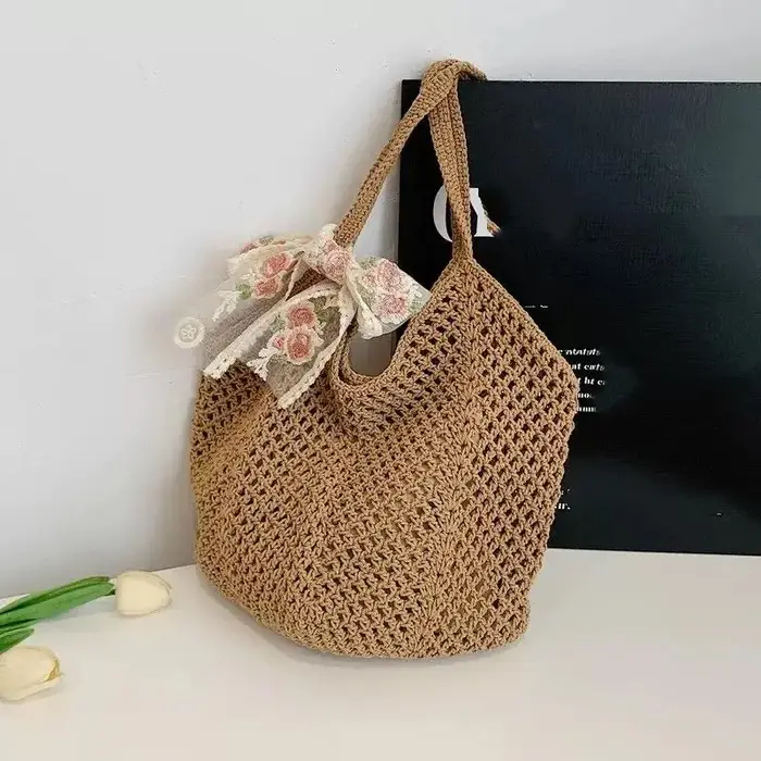 Sac tissé grande capacité pour femme