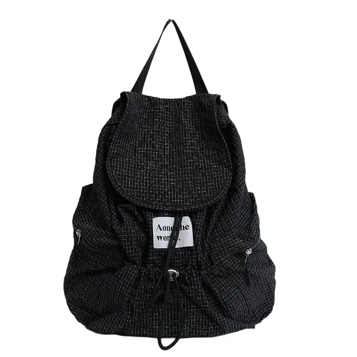 Sacs à dos décontractés en Nylon à carreaux, grande capacité, doux, de haute qualité, Style rétro cl