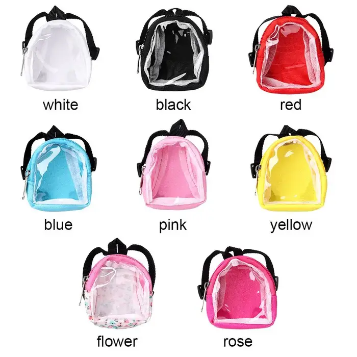 Mini sac en PVC 1/6, costume de poupée 15-20cm