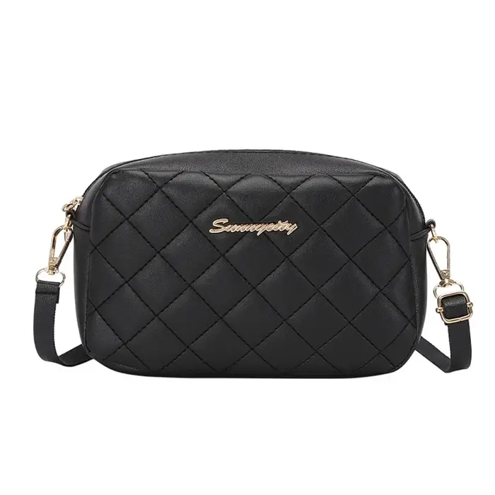 2025 gland femmes petit sac à bandoulière tendance diamant grille broderie appareil photo femmes sac