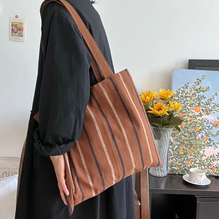 Sacs à main rayés orange vintage pour femmes