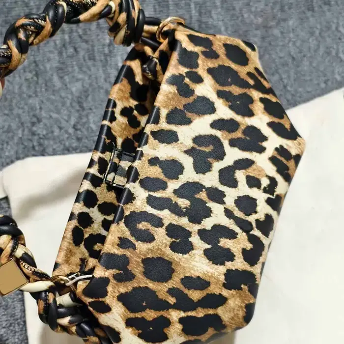 Mini Sac à Main Hexagonal Tressé en Cuir pour Femme, Style Parisien, Sensation Premium, Sac à Bandou