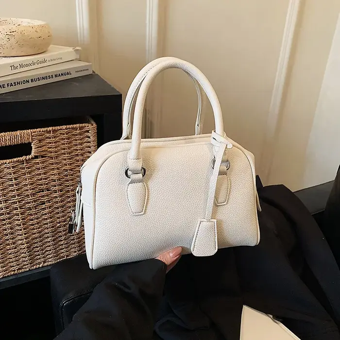 Sac bowling minimaliste urbain grande capacité, sac Boston tendance couleur unie design simple, sac 