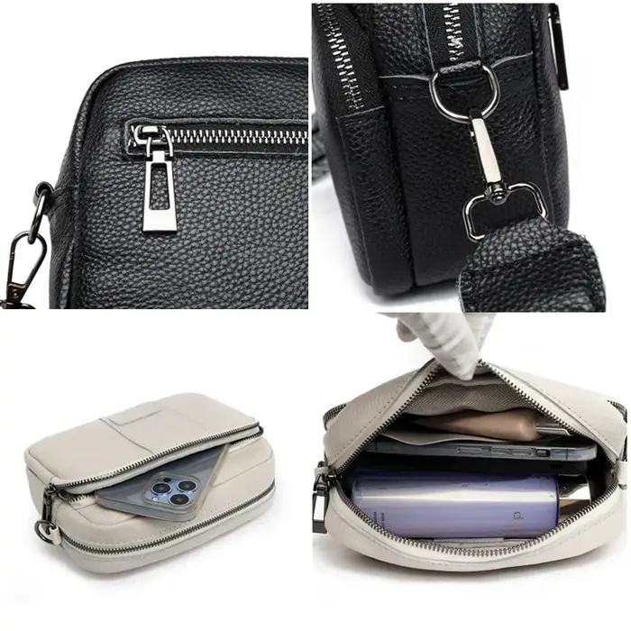 100% Sac de messager en cuir véritable femmes mode Style femme Sac à main avec large bandoulière de luxe ampoule de