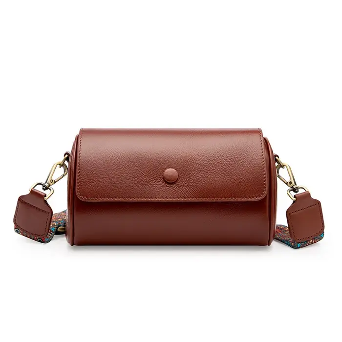 Nouveau sac seau tendance en cuir souple