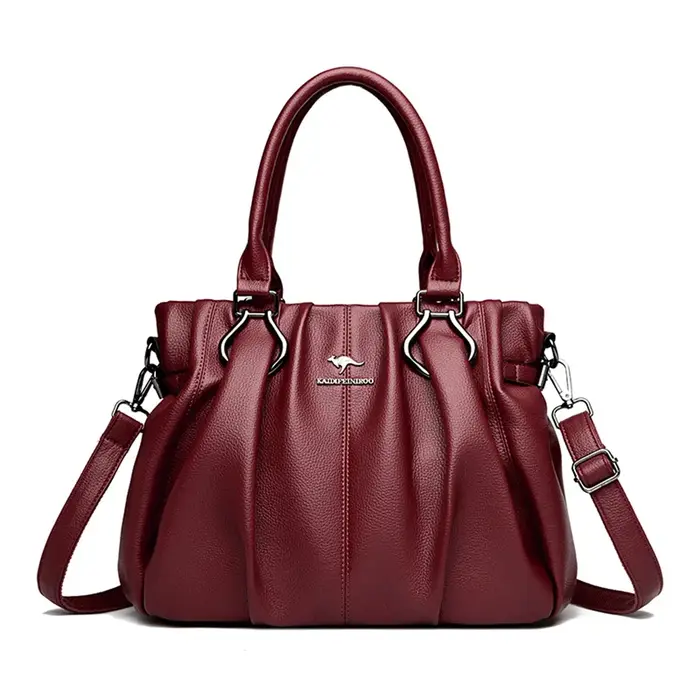 Sacs à main en cuir souple véritable pour femmes