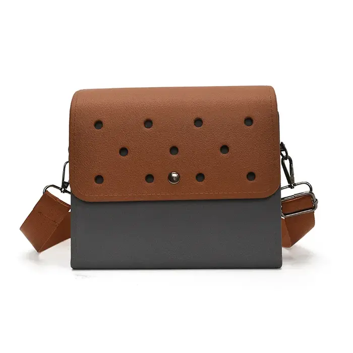 Sac messager léger et tendance en EVA perforé pour femme, sac de plage bandoulière, sac DIY pour enf