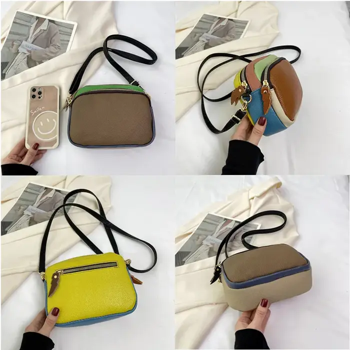 Sac à bandoulière 100% cuir véritable pour femme