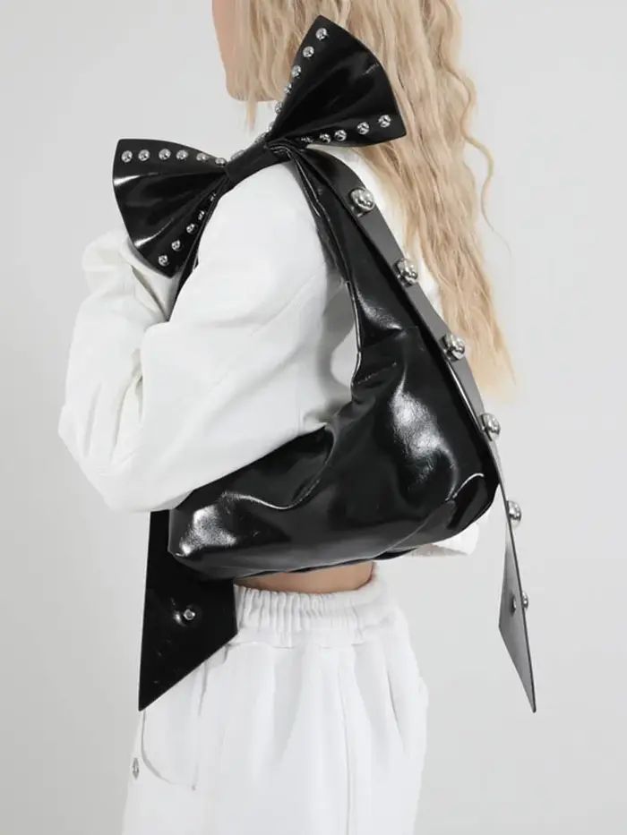 Sac à main clouté en cuir PU pour femme
