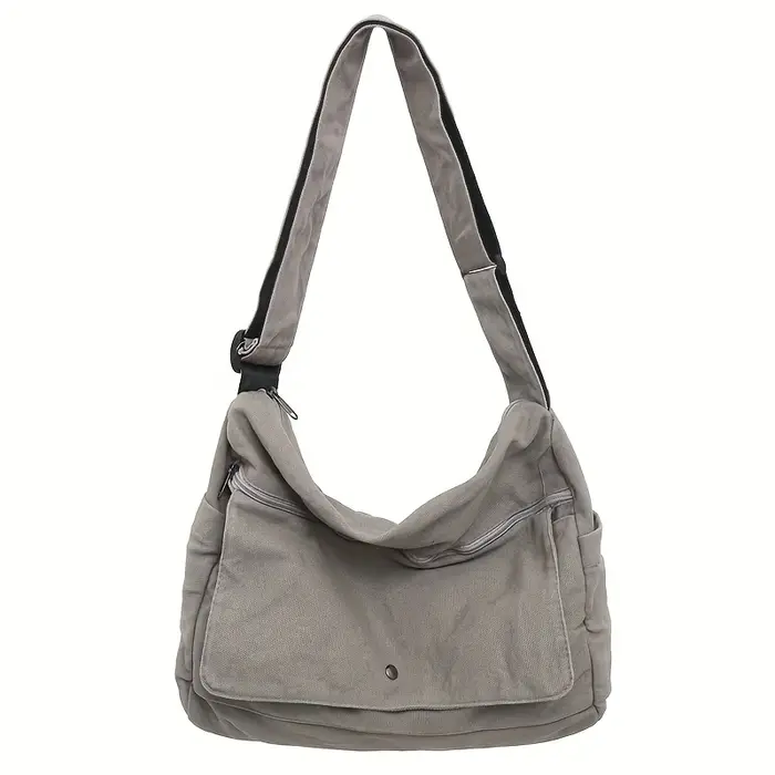 Sac Hobo à bandoulière en toile de grande capacité 4 couleurs – Écharpe durable