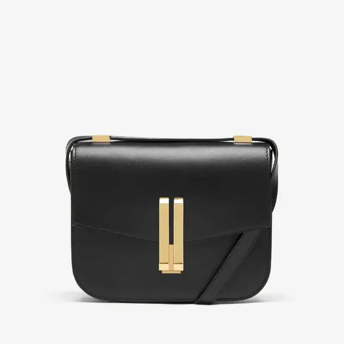 Sac bandoulière en cuir Demellier Tofu, design original, sac messager pour femme, petit sac carré po