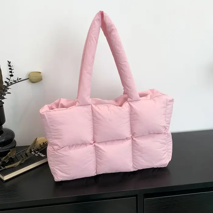 Sac à carreaux matelassé pour femmes, fourre-tout rétro tendance, sac à bandoulière étanche à carrea