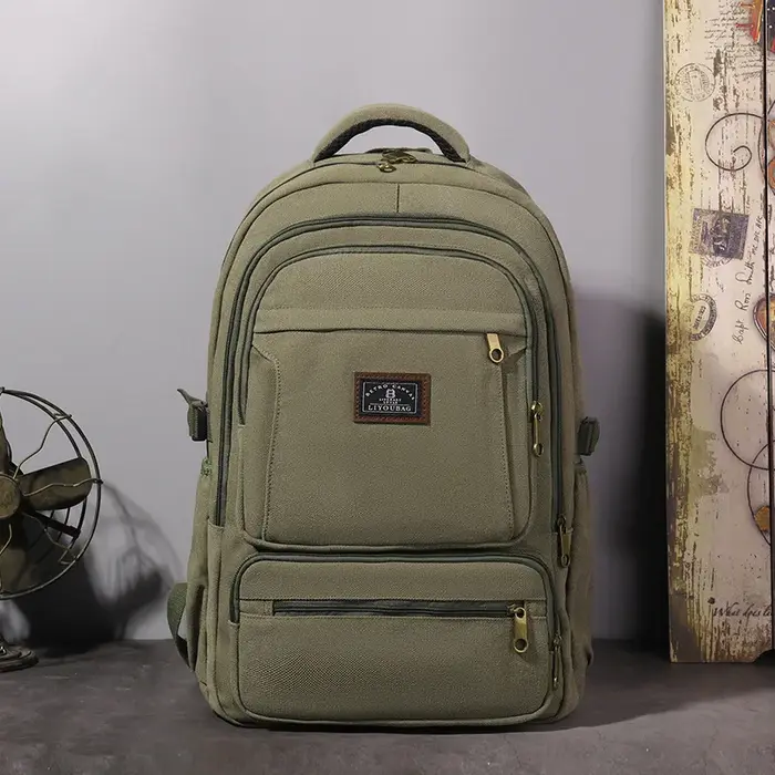 Sac à dos rétro en toile pour hommes