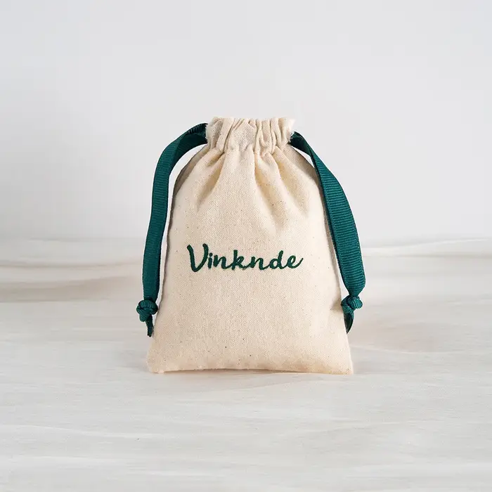 Sac en mousseline de coton biologique imprimé avec Logo personnalisé écologique
