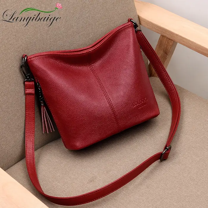 Sacs à bandoulière en cuir souple pour femmes