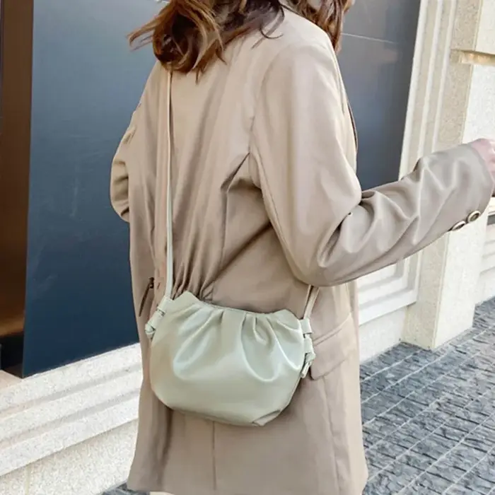 Sac à bandoulière plissé pour femme