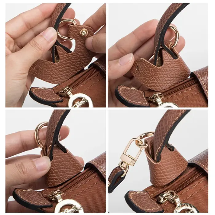 Sangles de sac longues en cuir véritable